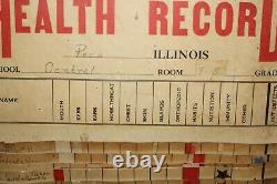 Vintage 1934 Hygienic Institute Health Record Peru Illinois High School 28 Sign