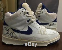 Vintage 1989 Nike High Top Sneakers Sz 12 Signed Clyde Drexler Williams Nba Og
