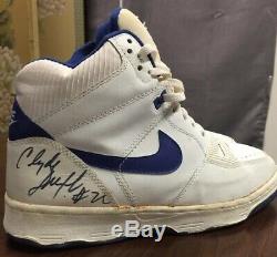 Vintage 1989 Nike High Top Sneakers Sz 12 Signed Clyde Drexler Williams Nba Og