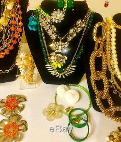 Vintage 75 Pc High End Rhinestone & Crystal Bling Jewelry Lot 925 24K GP Signed