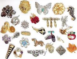 Vintage Costume Rhinestone Jewelry Lot 125 Piece DESIGNER Signed High End Mixed