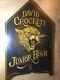 Vintage David Crockett Junior High Hand Painted Wood Sign