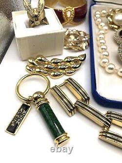 Vintage HIGH END Jewelry Lot ALL SIGNED CINER SAL KJL GIVENCHY CROWN TRIFARI