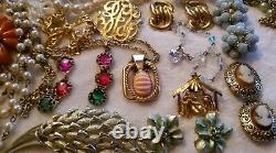 Vintage High End Big Jewelry Lot Some Signed Monet Emmons Cerrito Coro++