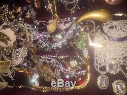 Vintage High End Rhinestone & Costume Jewelry Lot 80+ Pieces Many Signed