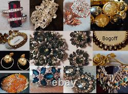 Vintage High End Rhinestone Jewelry Lot signed ANTIQUE ESTATE 350 PIECES & SETS