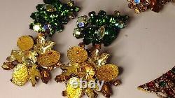 Vintage High End Rhinestone Jewelry Lot signed ANTIQUE ESTATE 350 PIECES & SETS