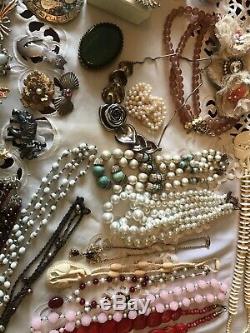 Vintage Jewelry Lot, High End, Designer Signed, Gold, Silver, Over 200 Pieces