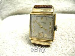 Vintage LeCoultre High Grade wrist watch, Original, 4 time signed & hallmarked