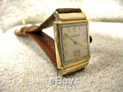 Vintage LeCoultre High Grade wrist watch, Original, 4 time signed & hallmarked