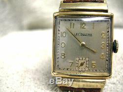 Vintage LeCoultre High Grade wrist watch, Original, 4 time signed & hallmarked