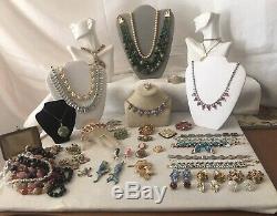 Vintage Lot Designer Signed And High End Costume Jewelry Miriam Haskell Weiss &+