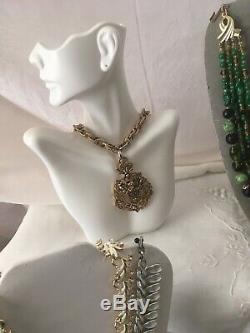 Vintage Lot Designer Signed And High End Costume Jewelry Miriam Haskell Weiss &+