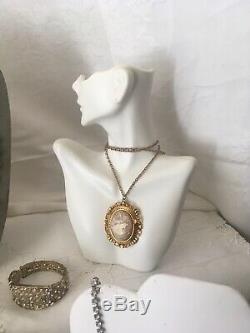 Vintage Lot Designer Signed And High End Costume Jewelry Miriam Haskell Weiss &+