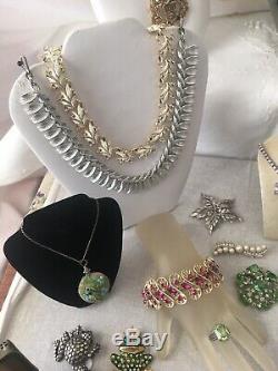 Vintage Lot Designer Signed And High End Costume Jewelry Miriam Haskell Weiss &+