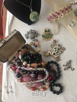 Vintage Lot Designer Signed And High End Costume Jewelry Miriam Haskell Weiss &+