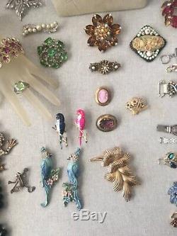 Vintage Lot Designer Signed And High End Costume Jewelry Miriam Haskell Weiss &+