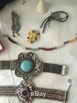 Vintage Lot Of High End And Designer Signed Costume Jewelry Sherman Selro +++
