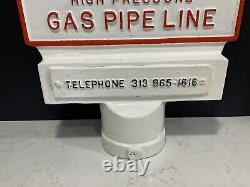 Vintage Michigan Wisconsin Pipe Line Co High Pressure Gas Pipe Line Sign