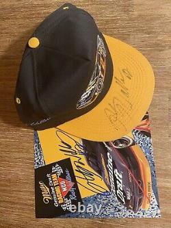 Vintage NASCAR Signed Snapback Beer AND Signed Autographs MGD High Life