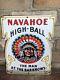 Vintage Navahoe High-ball Indian Porcelain Bar Sign 12 X 9
