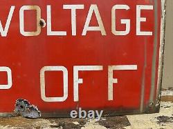 Vintage Porcelain DANGER HIGH VOLTAGE Sign