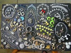 Vintage Rhinestone Jewelry Lot 101pcs High End Designer Signed Sets, Necklaces