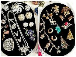 Vtg High End Rhinestone Jewelry Lot Signed Weiss Juliana Eisenberg Hollycraft