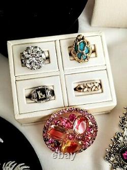 Vtg High End Rhinestone Jewelry Lot Signed Weiss Juliana Eisenberg Hollycraft