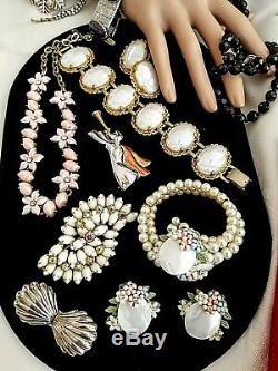 Vtg High End Rhinestone Jewelry Lot, Signed Weiss Juliana Hollycraft Judy Lee