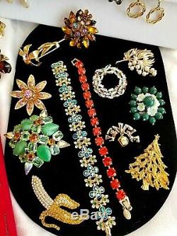 Vtg High End Rhinestone Jewelry Lot, Signed Weiss Juliana Hollycraft Judy Lee