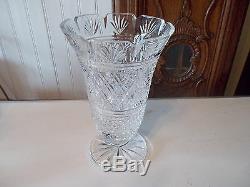 Waterford Irish Crystal Highly Detailed Mastercutter 10 Vase Signed
