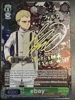 Weiss Schwartz Falco Grice Signed Signature Holo AOT Card-mint Or Near Mint