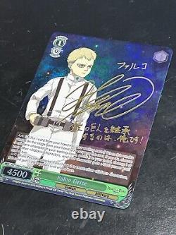 Weiss Schwartz Falco Grice Signed Signature Holo AOT Card-mint Or Near Mint