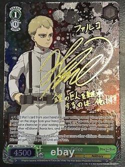 Weiss Schwartz Falco Grice Signed Signature Holo AOT Card-mint Or Near Mint