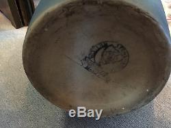 Western Stoneware Table Or Floor Vase 14 High Signed Monmouth Illinois Old