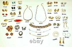 Wonderful Vintage Estate Jewelry Lot 36 Pc High End All Signed Trifari & Monet