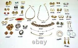 Wonderful Vintage Estate Jewelry Lot 36 Pc High End All Signed Trifari & Monet