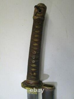 Ww2 Japanese Officers Sword Signed Ari Mitsu & Dated High Grade Gendito #k30