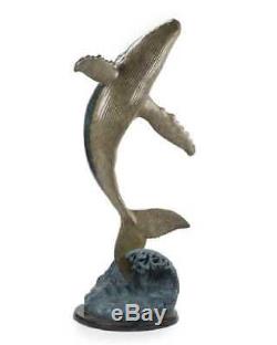 Wyland Ltd Ed Signed Bronze Whale Breach for the Sky 80.5 High. Make offer