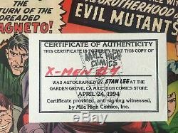X-Men #4 signed by Stan Lee at Mile High Comic Store 1994