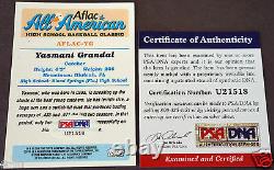 YASMANI GRANDAL Rare High School Auto Signed 2006 TOPPS AFLAC RC PSA/DNA with COA