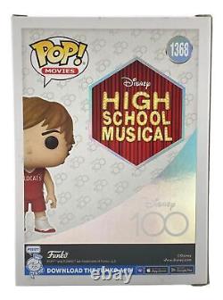 Zac Effron Signed Disney 100 High School Musical Troy Funko Pop #1368 BAS