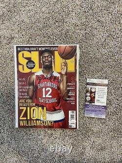 Zion Williamson Autographed Signed High School Slam Magazine #12 Rare! JSA